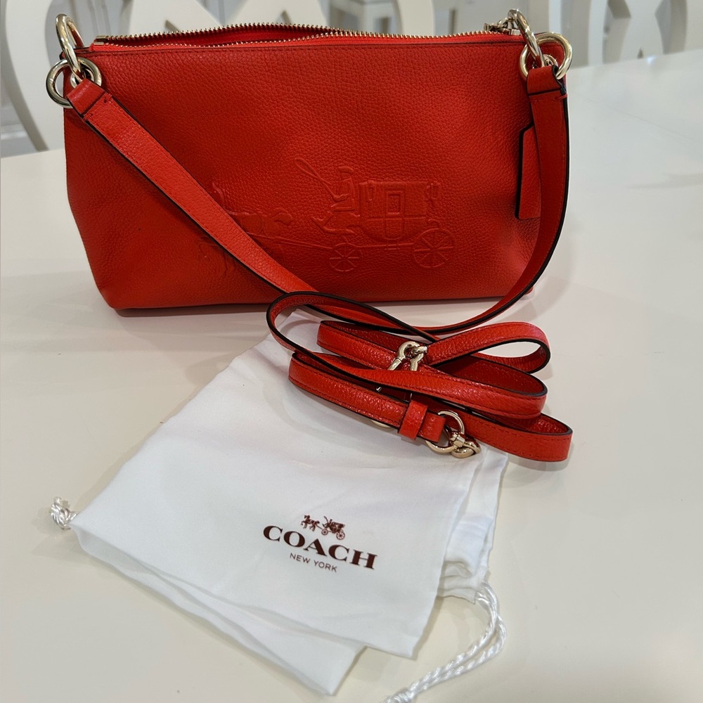 COACH Pebble Leather Crossbody Handbag